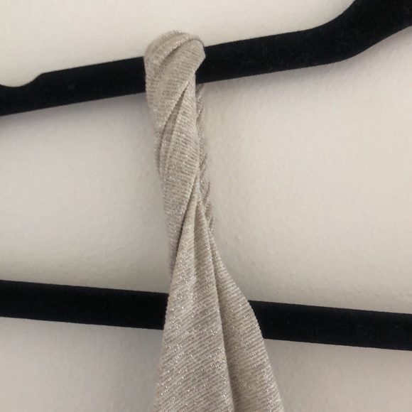 Metallic threaded babydoll top with silk overlay by Velvet - Picture 8 of 12